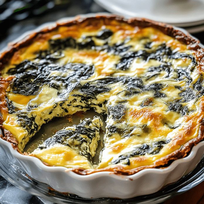 quiche ze szpinakiem i serem