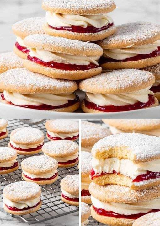 Kremowe malinowe pocałunki babci wykonane mistrzowsko Przepis w pierwszym komentarzu 😊👇💕… Zobacz więcej