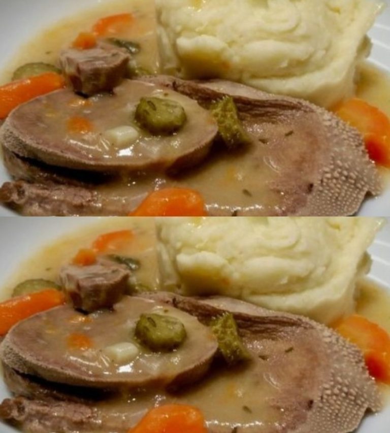 Pyszny język wołowy w wyrafinowanym, pikantnym sosie