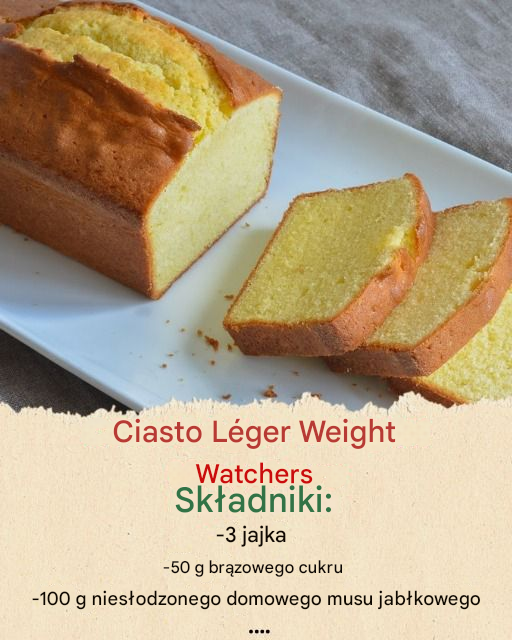 Lekkie ciasto Weight Watchers Składniki : 3 jajka 50 g brązowego cukru 100 g niesłodzonego domowego musu jabłkowego 100g mąki 1 saszetka proszku do pieczenia zobacz resztę przepisu w pierwszym komentarzu👇👇