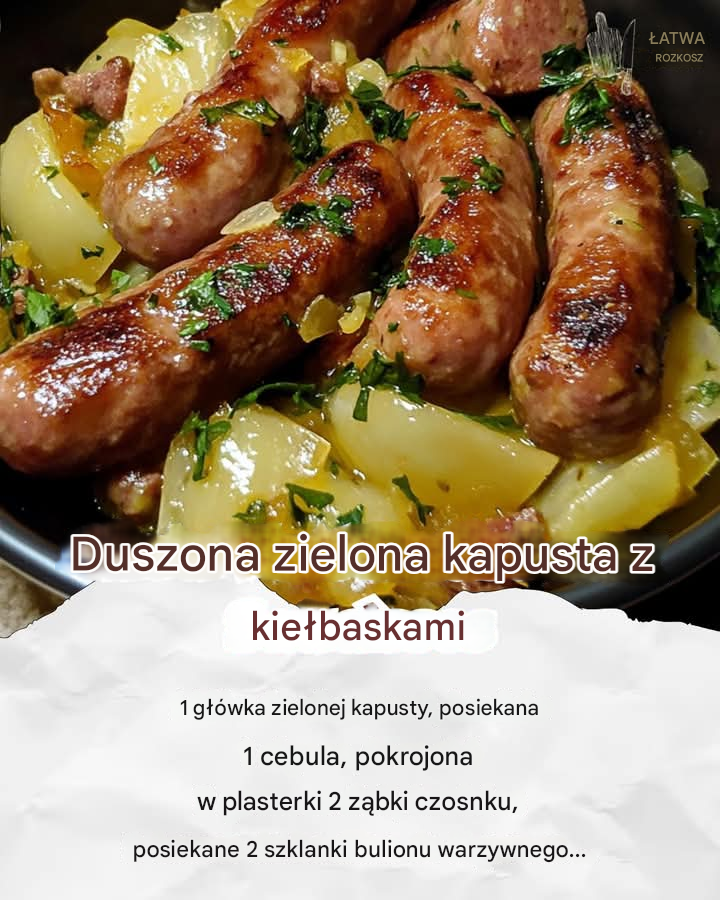 Duszona zielona kapusta z kiełbaskami: rozgrzewające danie na zimę 🍽❄🌭 📋 Składniki: 🔸 4 kiełbaski 🔸 1 główka zielonej kapusty, posiekana 🔸 1 cebula pokrojona w plasterki 🔸 2 ząbki czosnku, posiekane 🔸 2 szklanki bulionu warzywnego 🔸 1 łyżka oliwy z oliwek 🤤😍Przepis… Zobacz więcej
