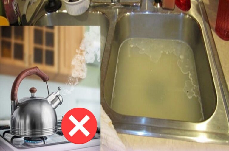 Jeśli zlew jest zatkany, nie wlewaj gorącej wody – zrób to natychmiast