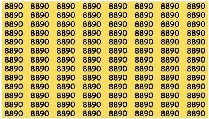 Jeśli masz bystre oko, możesz znaleźć liczbę 8390 w mniej niż 20 sekund!