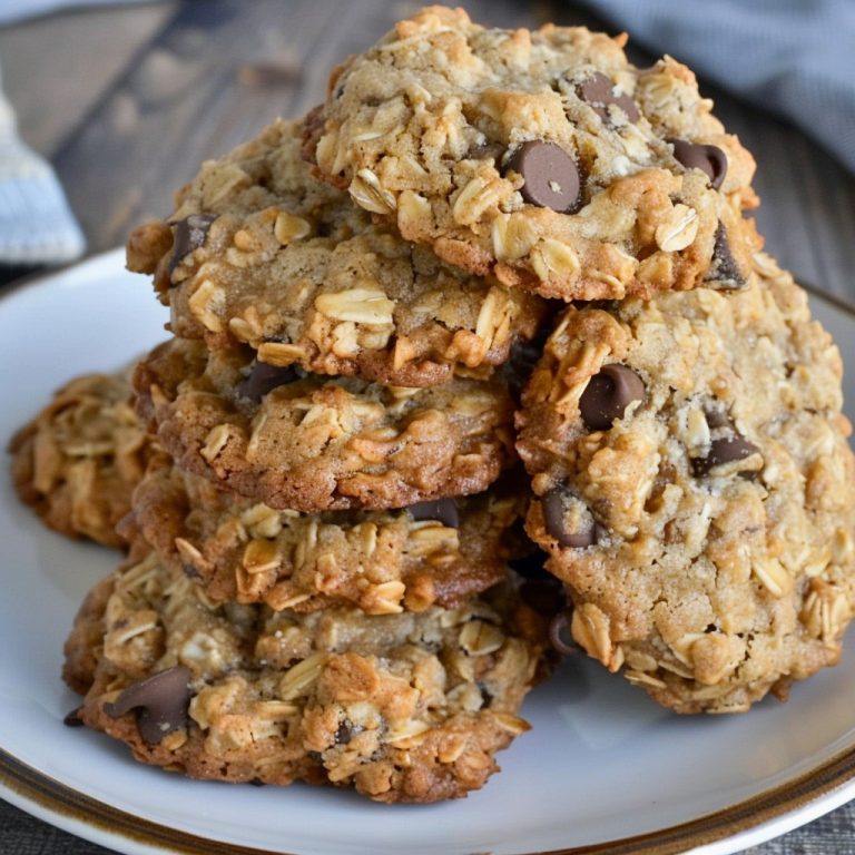 Ciasteczka owsiane z masłem orzechowym i czekoladą