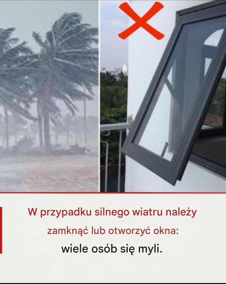 Kiedy wieje silny wiatr, czy należy zamknąć czy otworzyć okna? Wiele osób popełnia ten błąd.