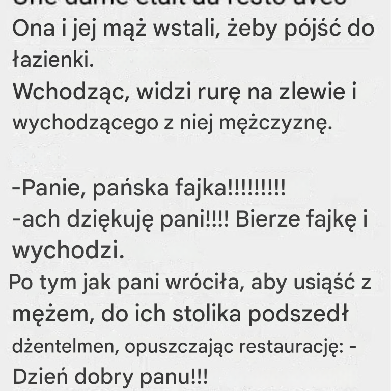 Zwykły posiłek przerodził się w nieoczekiwaną komedię