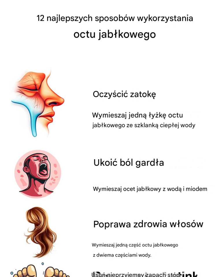12 najlepszych sposobów na wykorzystanie octu jabłkowego