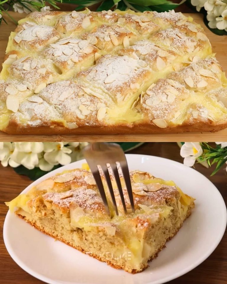 Ciasto migdałowo-waniliowe z kremem