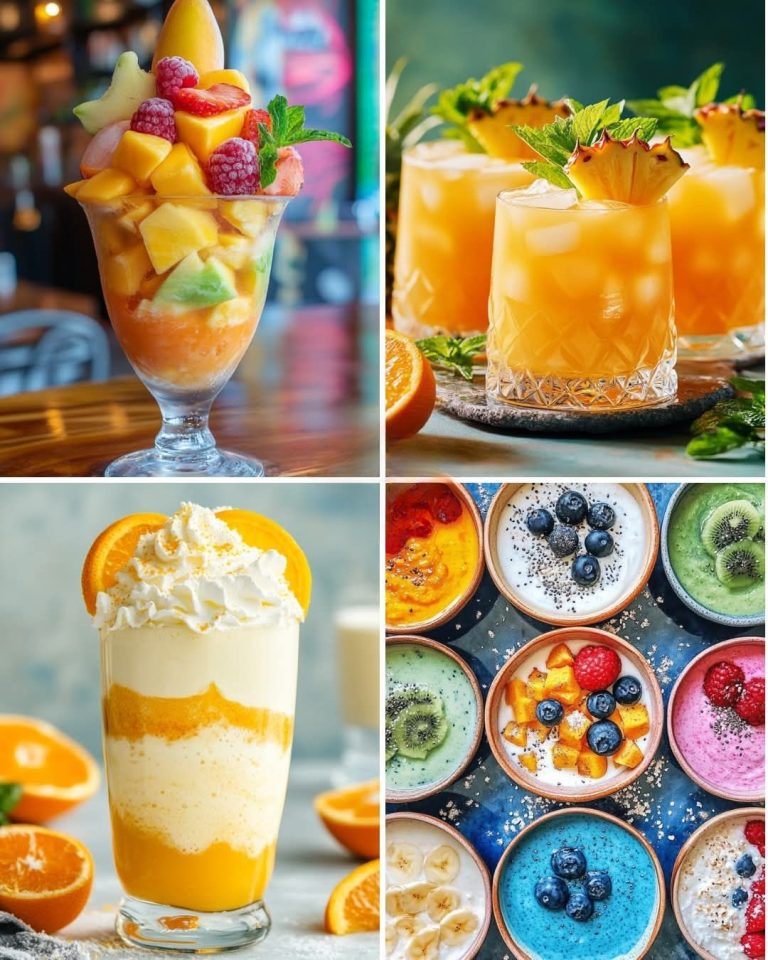 Koktajl cytrusowy o zachodzie słońca 🍊🍍