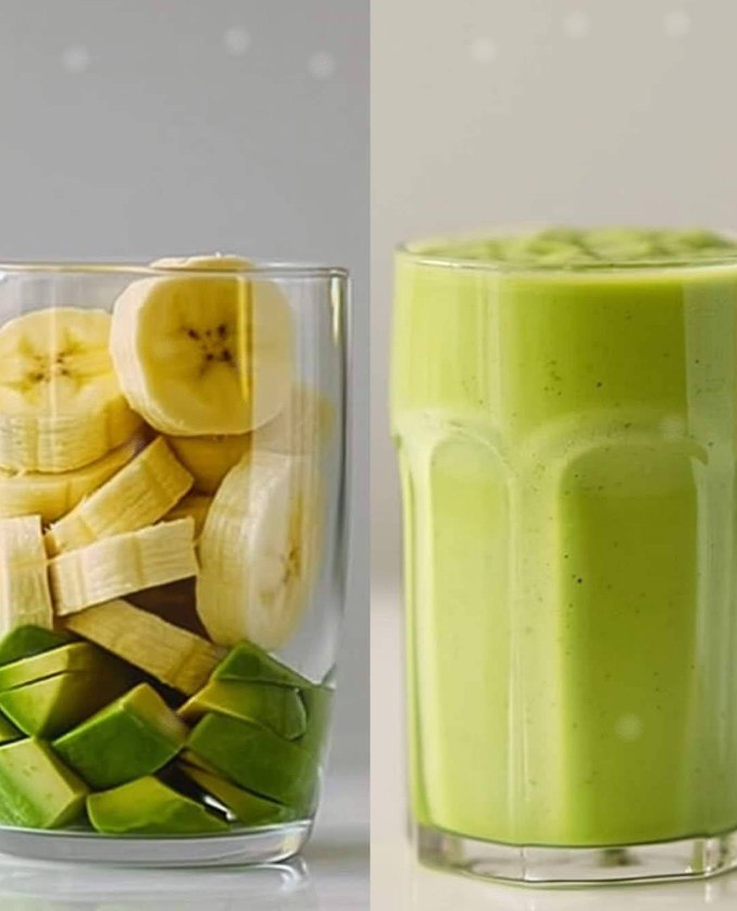 KOKTAJL MLECZNY Z AWOKADO I BANANEM