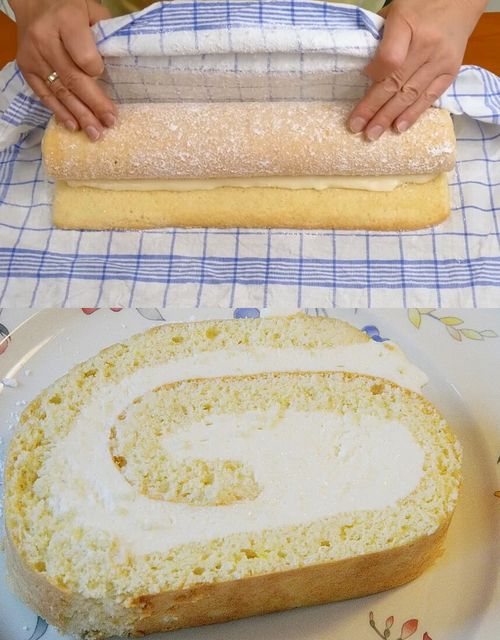 Orzeźwiająca rolada biszkoptowa z cytryną