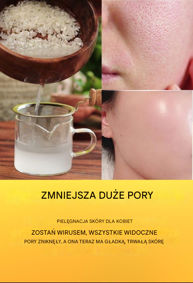 Domowy zabieg na otwarte pory przy użyciu ryżu