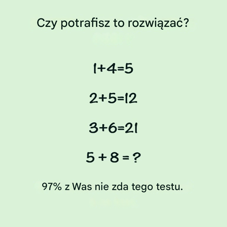 Czy potrafisz rozwiązać ten test matematyczny?