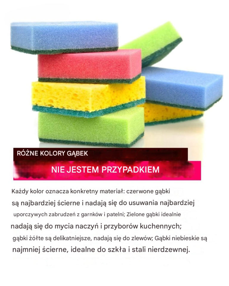 Dlaczego gąbki mają różne kolory i co one oznaczają?