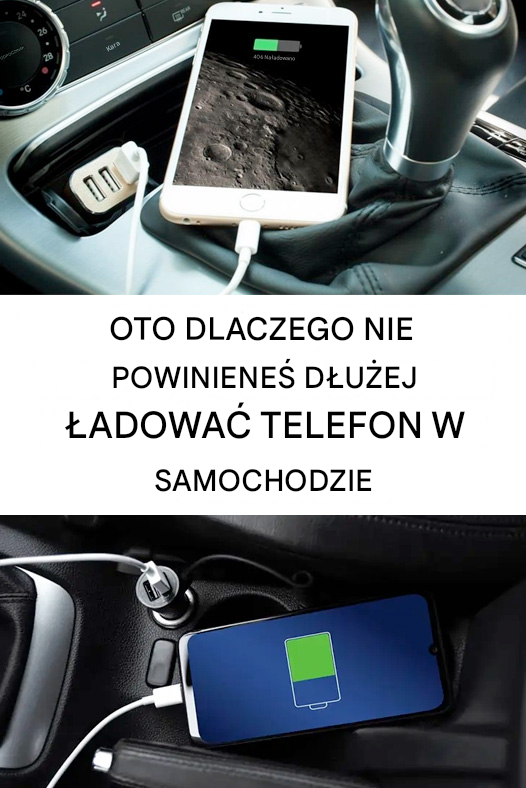 Dlaczego należy unikać ładowania telefonu w samochodzie?