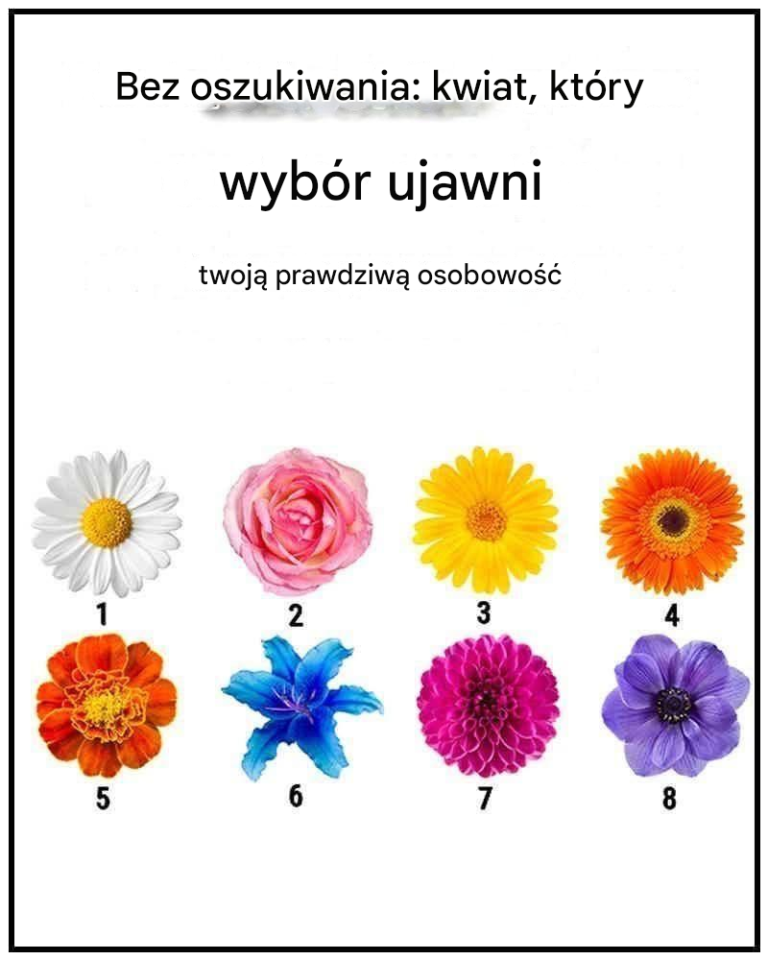 Brak słów. Kwiat, który wybierzesz, ujawni prawdziwą cechę Twojego charakteru.