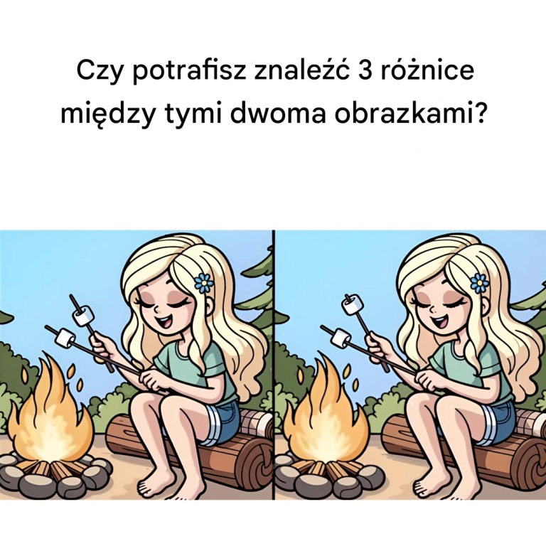 Czy potrafisz znaleźć 3 różnice między tymi dwoma obrazkami w mniej niż 44 sekundy?
