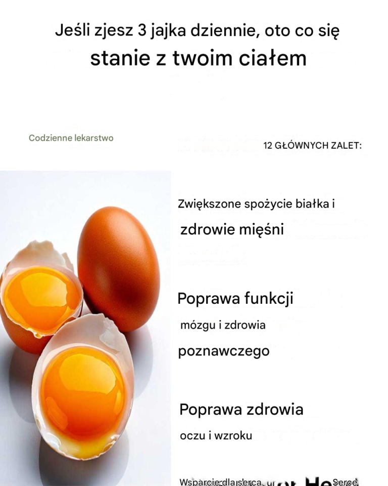 Jeśli zjesz 3 jajka dziennie, oto co się stanie z twoim ciałem