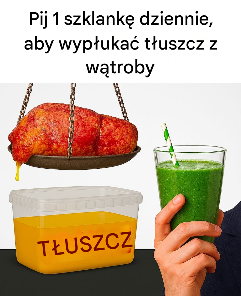 Pij 1 szklankę dziennie, aby wypłukać tłuszcz z wątroby