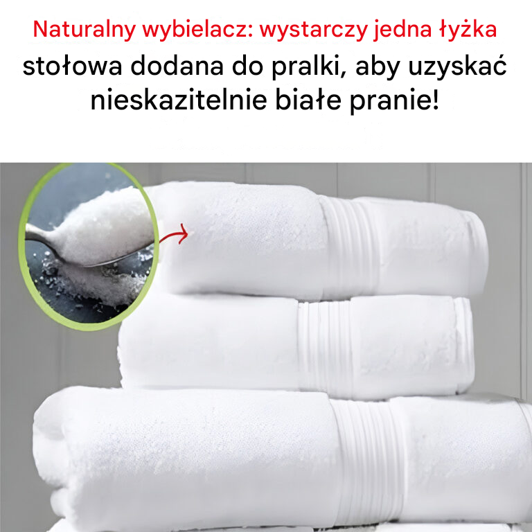 Wystarczy jedna łyżka stołowa w pralce, aby uzyskać nieskazitelnie białe pranie